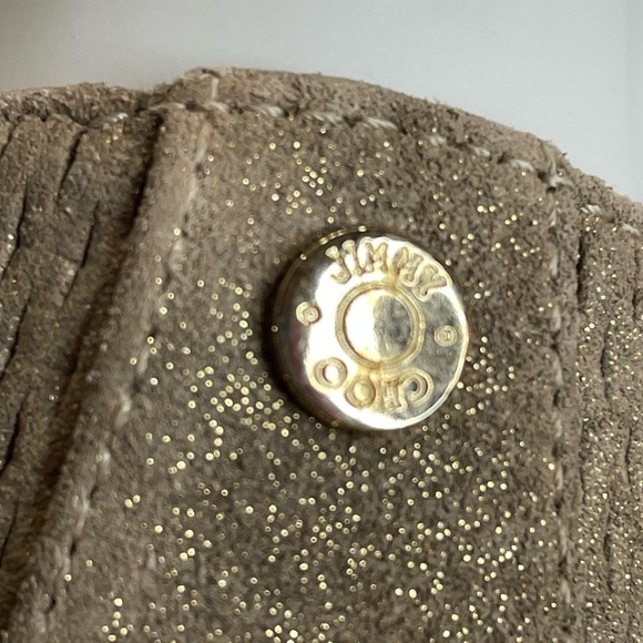 Jimmy Choo Slip-On Espadrilles Shoe. Tan/gold EUR size 40 (US 9) pre-owned. - Picture 7 of 13